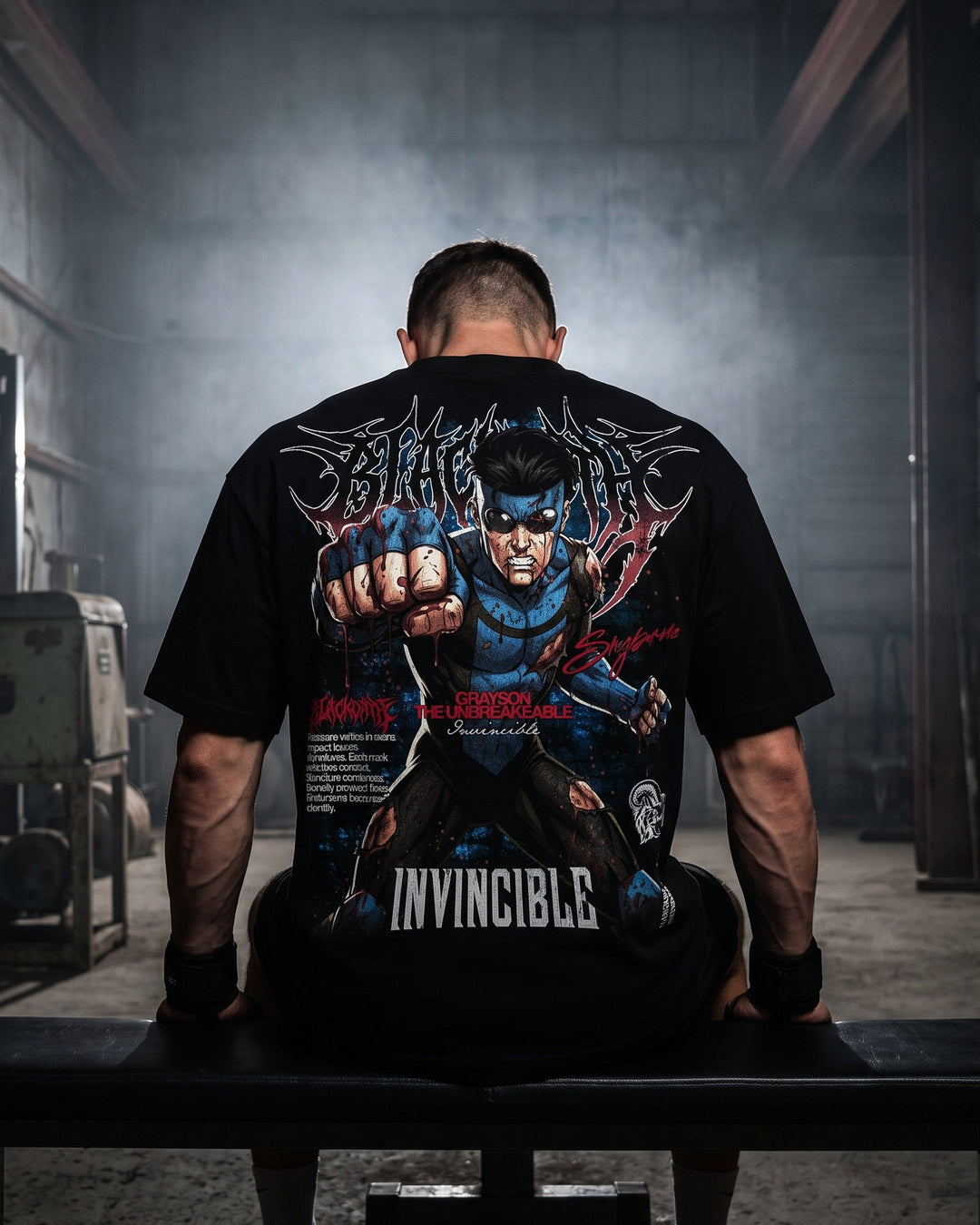 Still Standing Tee — back print, seated