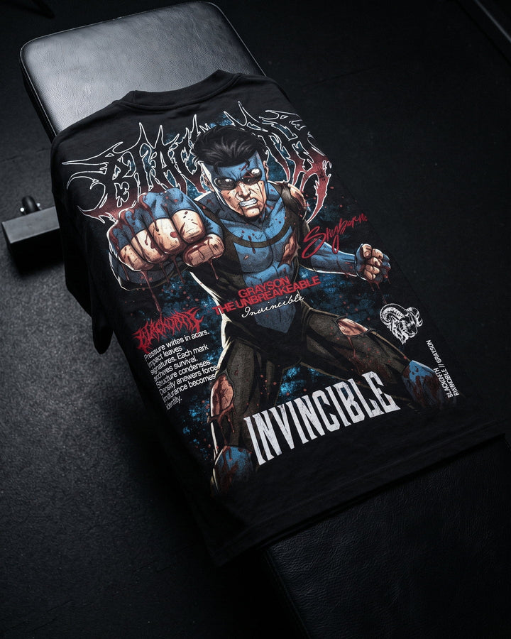 Still Standing Tee — 7.5oz heavyweight, flat lay